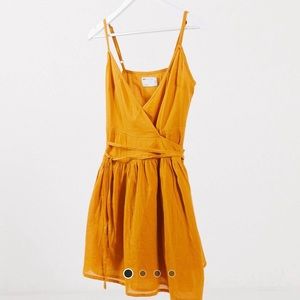 NWOT ASOS Mustard Wrap Dress